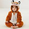 Baby Toddler Flannel Animal Warm Zip-Up Romper for Daily Wear