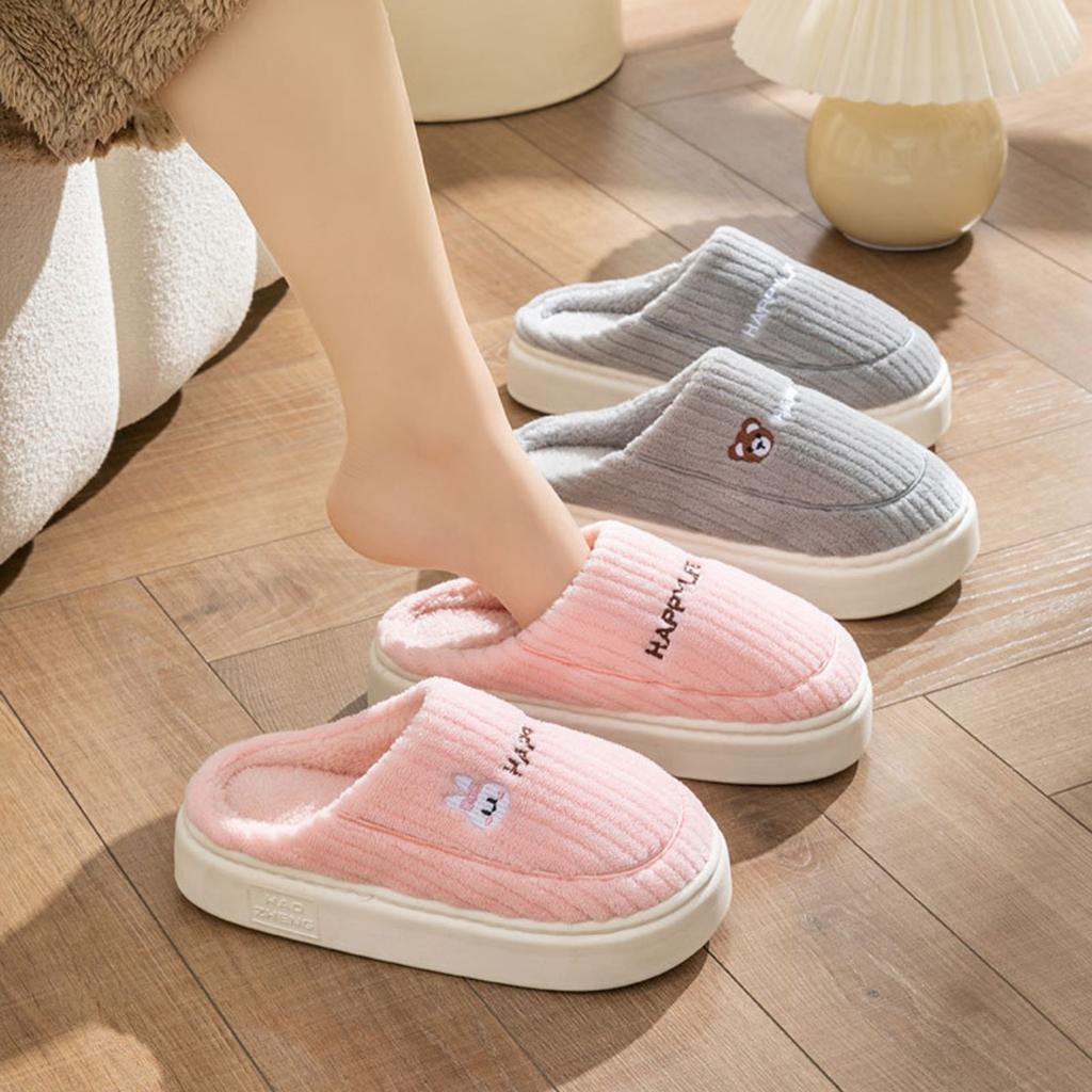 Cotton Slippers for Women In Spring, Autumn, Winter, Home Use, Indoor Non Slip Shoes, Thick Soled Home Warmth, Couple, Men