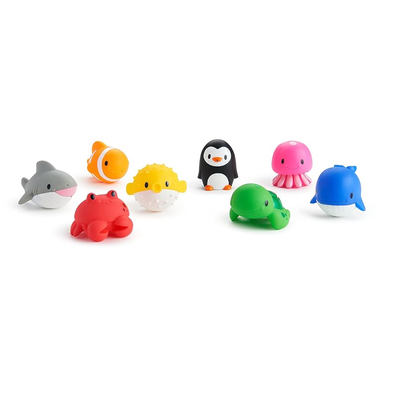 Munchkin Floating Water Guns, Ocean Design, 8-Pack, Bath/Pool Toy, Water Play (TYMU18004S)