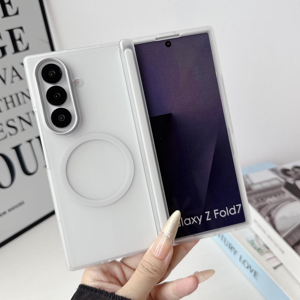 Magnetic Phone Cover for Samsung Galaxy Z Fold8 Ultra Fold 8 7 6 5 Case Bumper for Magsafe Front Matte Frame Hinge Protection