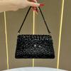 Elegante PU-Handtasche mit verziertem Kristall für Abendessen und Partys