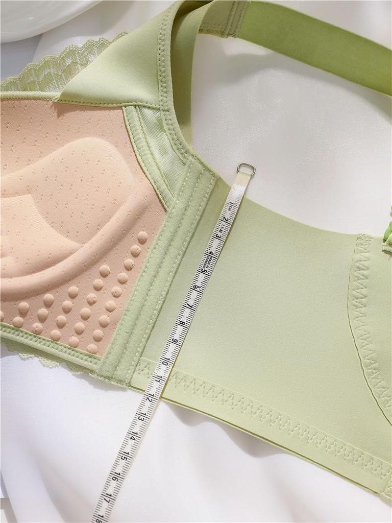 Women's Wire-Free Lace Push-Up Bra: Anti-Sagging, Side Support, Adjustable Fit, Minimizes Look of Large Breasts