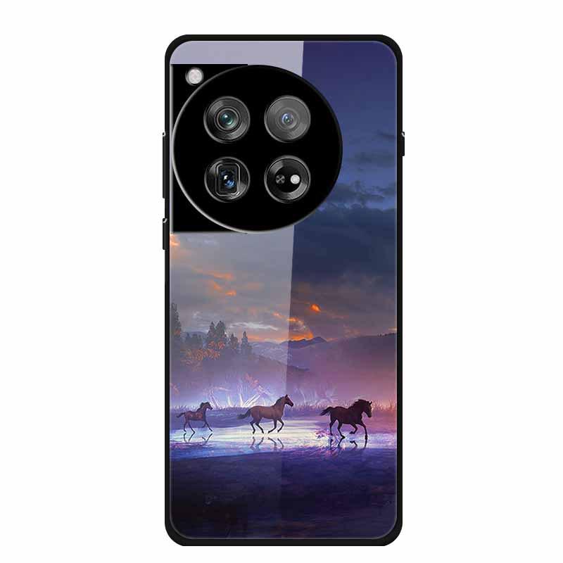 Personalized Seven-Colored Tempered Glass Phone Case for OnePlus 12 - Unisex