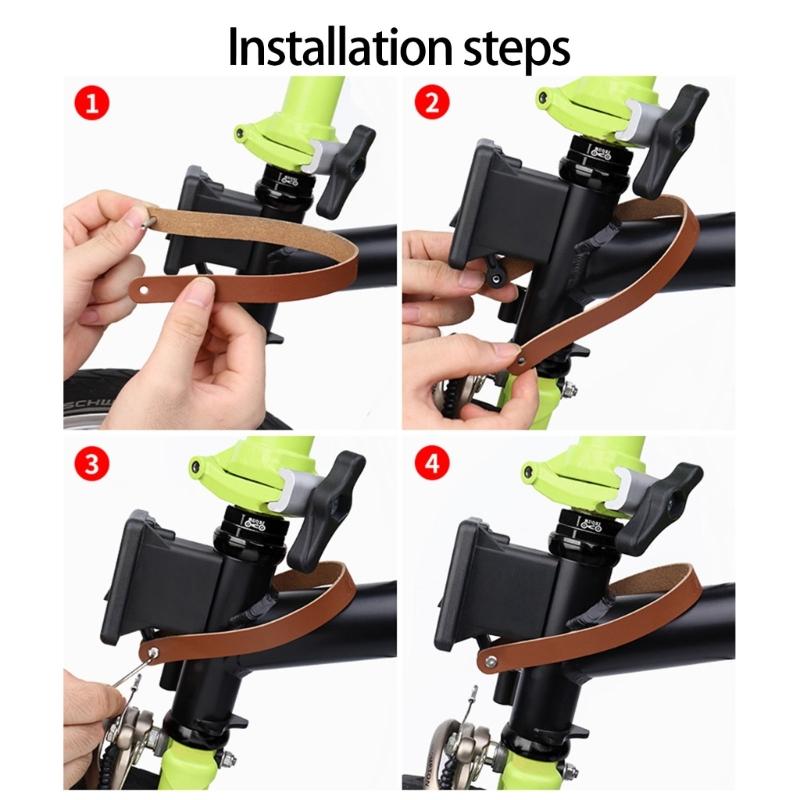 2 Pcs Front Shelf Handle Cycling Accessories Pig Nose Anticcratch Folding Bike Head Bag Pull Belt