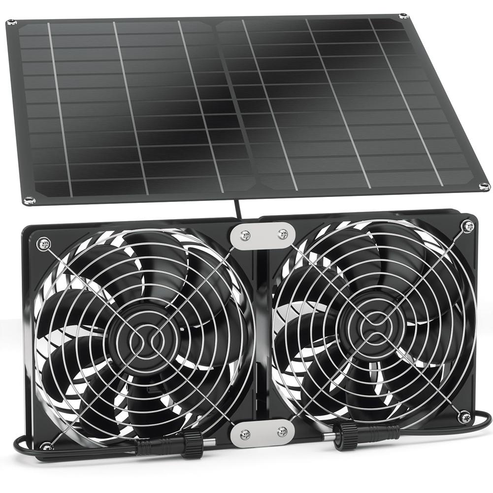 

15W 12V Solar Powered Fan Kit IP65 Waterproof Solar Panel Exhaust Fans Regulate Temperature Solar Access Fan Kit for Pet House China Mainland