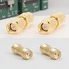 4PCS Golden 2PCS SMA Male to Male Adapter Double Pass Adapter  Antenna Connection