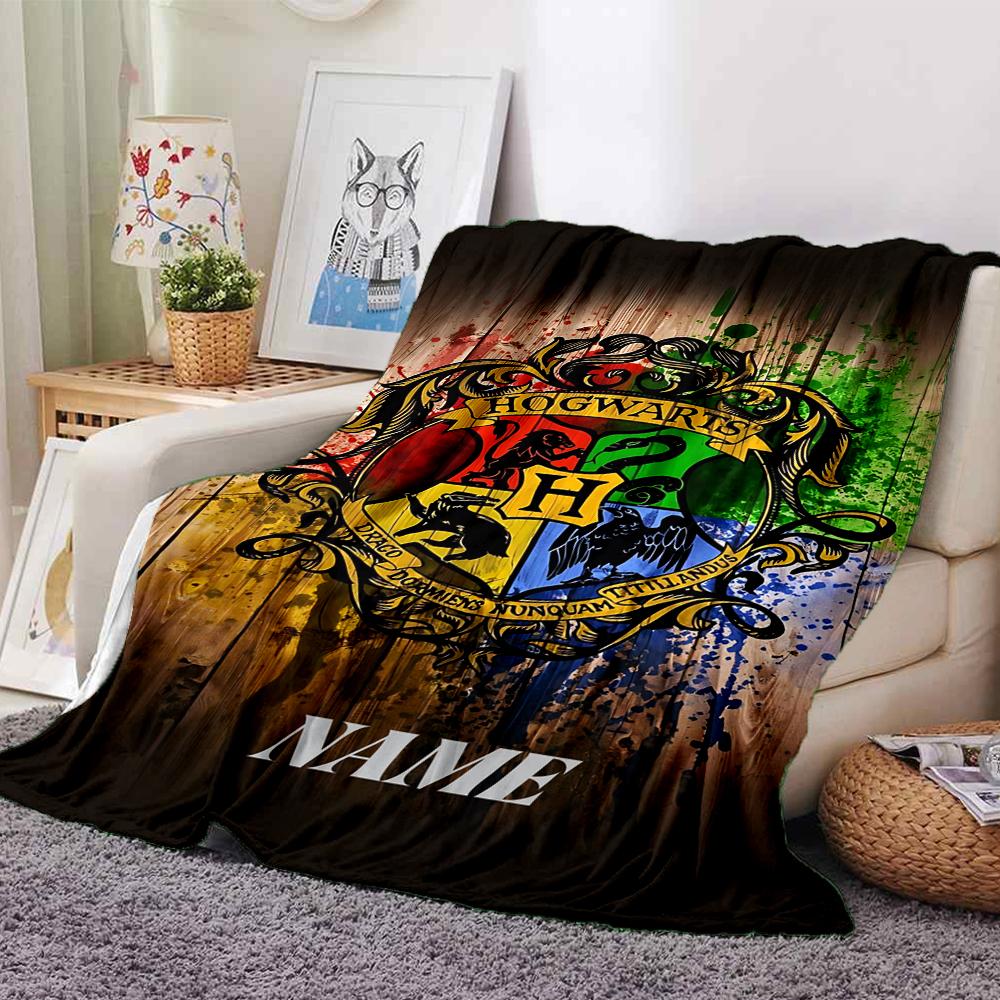 Custom Name "Harry Potter Sorcerer's Stone" blanket for Couch & Bed, Plush Cozy Fuzzy Blanket Super Soft & Warm Blankets for Fall and Winter. 090895