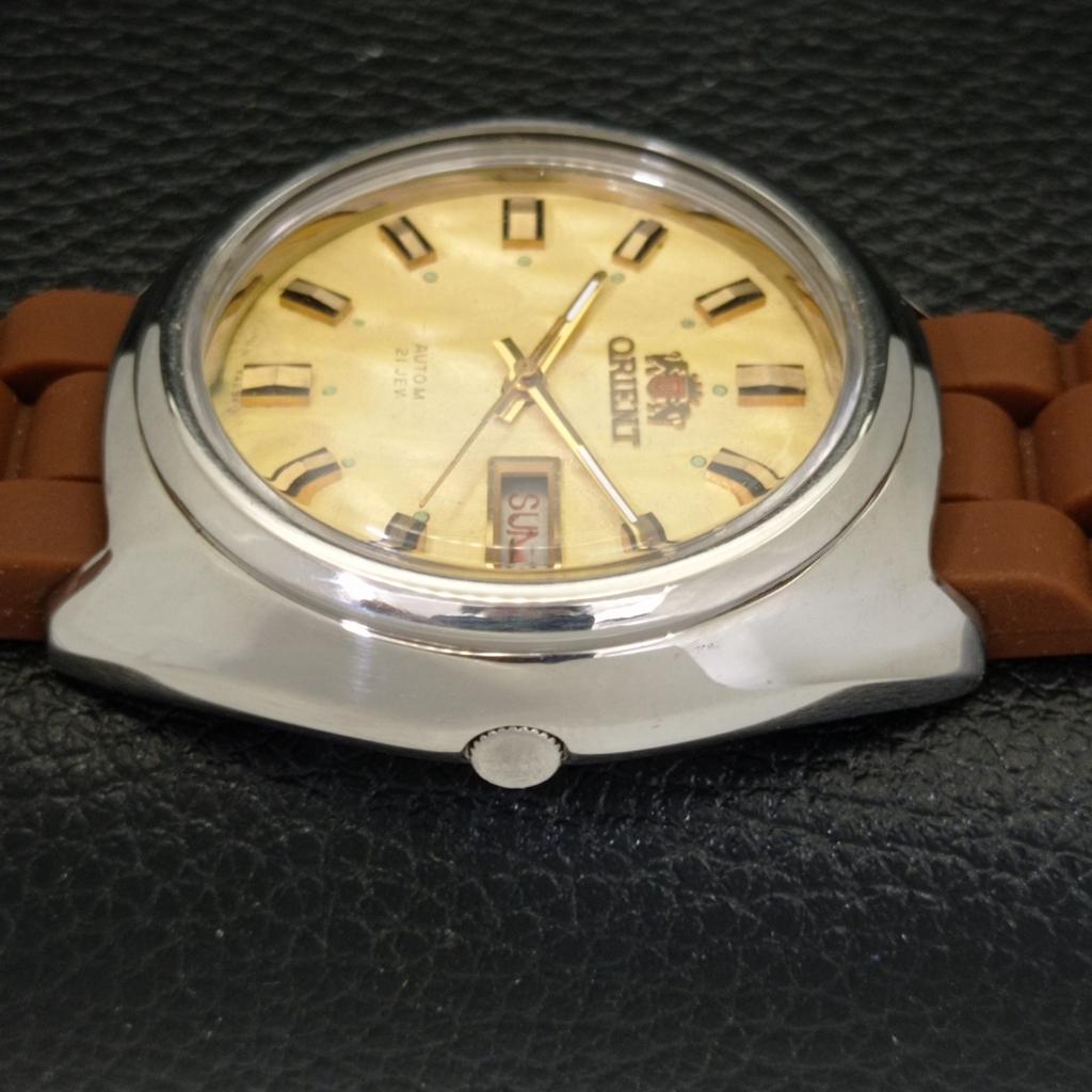 USED ORIENT AUTOMATIC 46941 JAPAN MENS DAY&DATE ORIGINAL DIAL WATCH a433064-2 R114-a433064