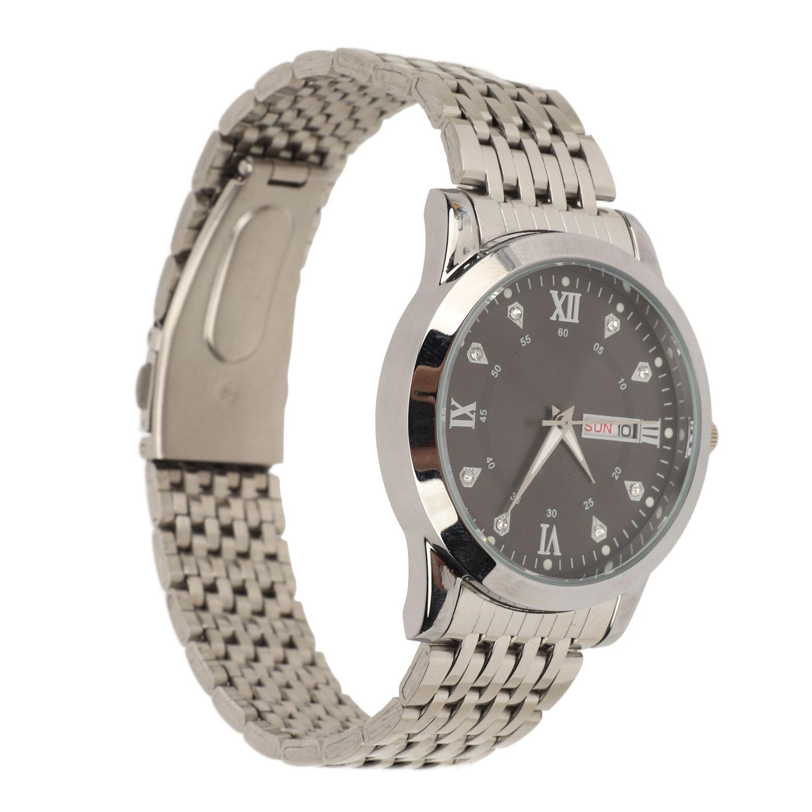 

Часы для мужчин кварцевые дневные дата водонепроницаемые повседневные роскошные светящиеся модные наручные часы из сплава