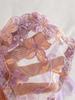 Autumn Bow Sling Floral Embroidered Lingerie Set - See-through Temptation