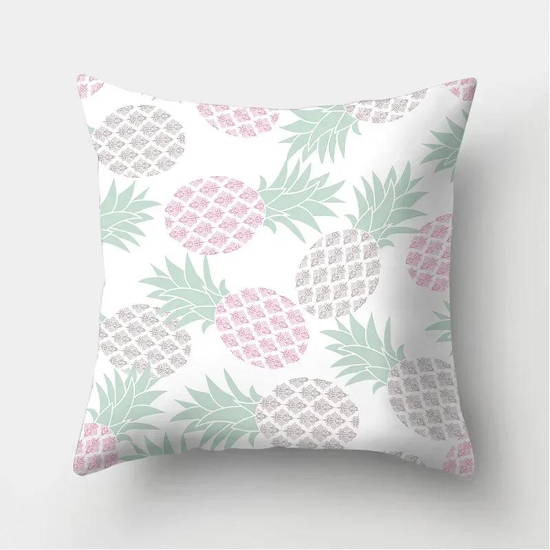 Flower Print Decoration Cushion Cover For Wedding Polyester Throw Pillowcase Stripe Sofa Home Decor Party Diy Pillowcover