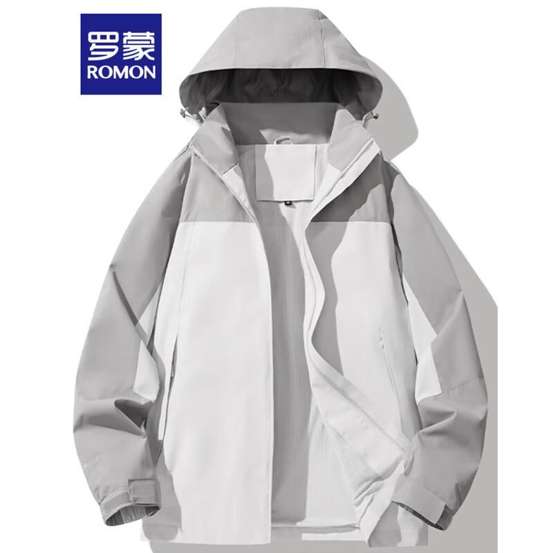 Romon Unisex Outdoor Detachable Hooded Windproof Jacket