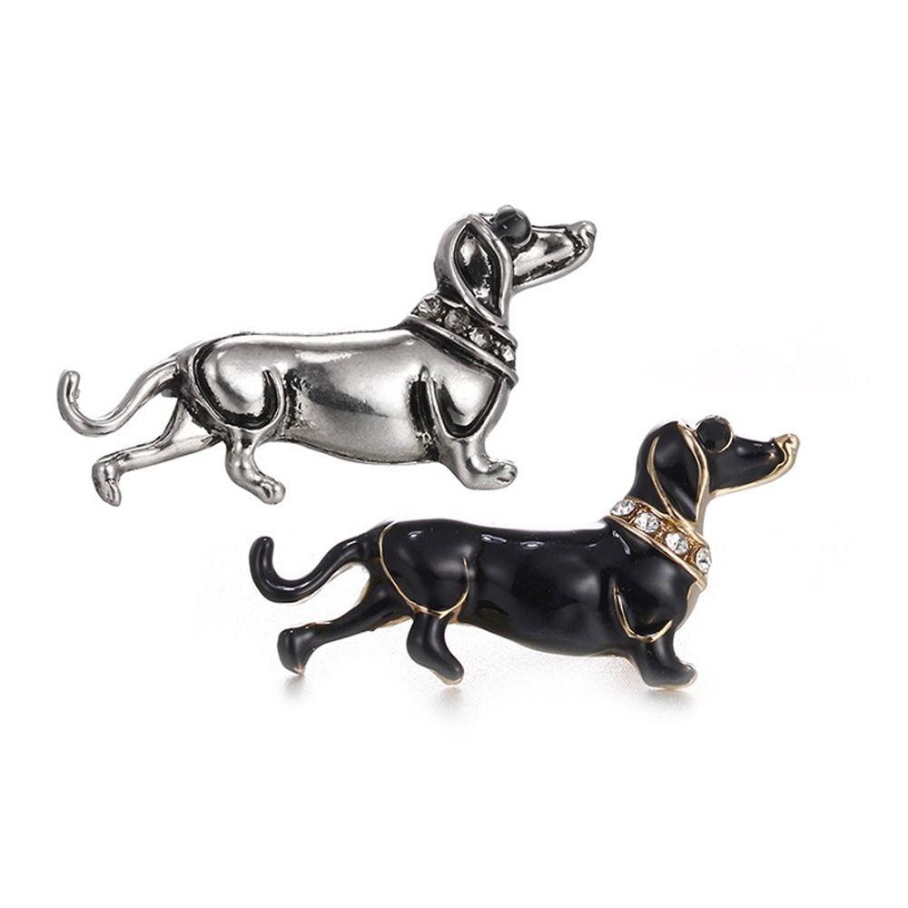 Zinc Zinc Alloy Niche Design Girl Gift Dachshund Dog Brooch Women Brooch Fashion Jewelry Clothing Accessory
