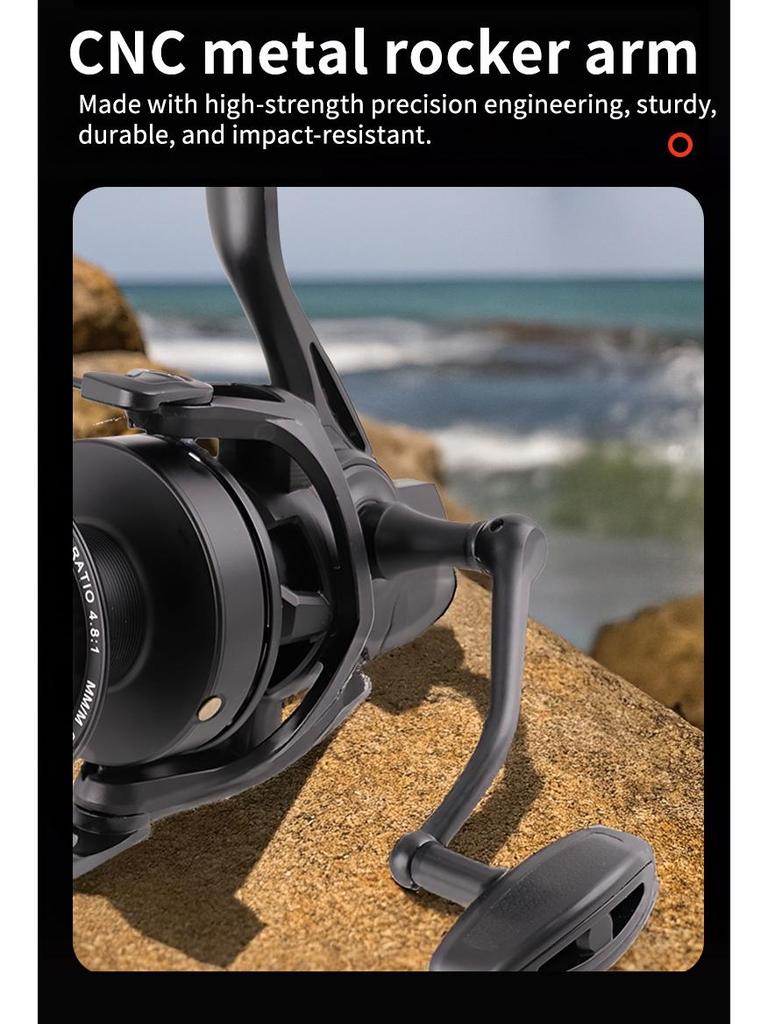 Anti-Seawater Metal Spinning Reel for Long-Cast Fishing with Sea Rod