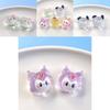 Adorabili Accessori in Resina Cartoon di 4a Generazione Luminescenti al Buio Per Fai da Te Ornamenti per Capelli e Cover per Telefono