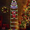 Christmas LED Santa Climbing Stair Lights with Wall Decorations