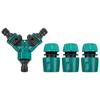 Hose Connectors Hose Splitter Y-shaped Valve 3 Way Diverter Valves Female Fittings Garden ON/OFF Water Pipe Watering Equipment