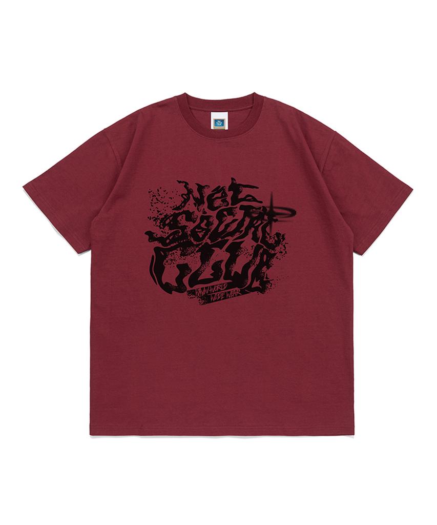 NET SOCIAL CLUB Distort Tee (Burgundy)