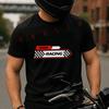 Race Car Motocross Sport Print Men's Cotton T-shirt Summer Short Sleeved Casual Round Neck Unis