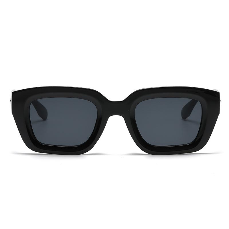Small Square Box Sun Glasses Personalized Sunglasses Vintage Brown Wear Sunglasses