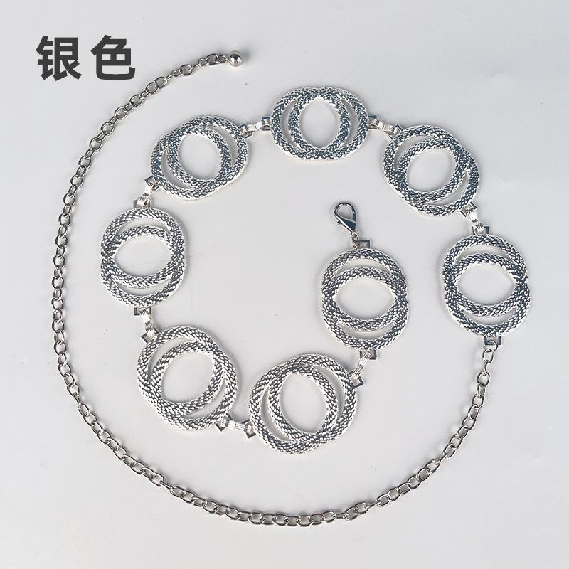 

Женские аксессуары для талии в стиле сяосянфэн, женская металлическая цепочка для юбки, платья, свитера, женский ремень