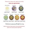 7 pezzi/Confezione Forma Rotonda 7 Pietre Naturali Ornamento Ametista Quarzo Energia Simboli Incisi Reiki Divinazione Guarigione 16-18mm