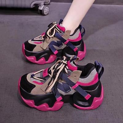 Women's Sneakers 2024 Tennis Roses Casual Fashion Mesh Female Woman-shoes Korean Thick Sole Trainers with Platform Ladies Shoes