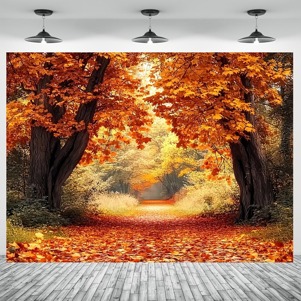 2D Plane, 1 Piece, Autumn Wedding, Autumn Fallen Leaves Party, Autumn Park, Suitable for Indoor and Outdoor Use
