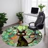 1pc Cat Garden Office Round Area Rug, Under Office Chairs Bedroom Living Room Home Decor, Room Deco, Available In Various Sizes
