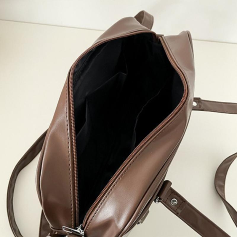 Borse a tracolla da donna in pelle PU Stile giapponese JK Uniforme Anime Borsa a spalla Borsa a mano semplice di grande capacità Borsa a spalla per studente per classe e pendolarismo
