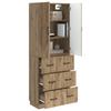 2 Piece Cabinet Set Artisan Oak Finish 66 x 34.5 x 87 cm Particleboard