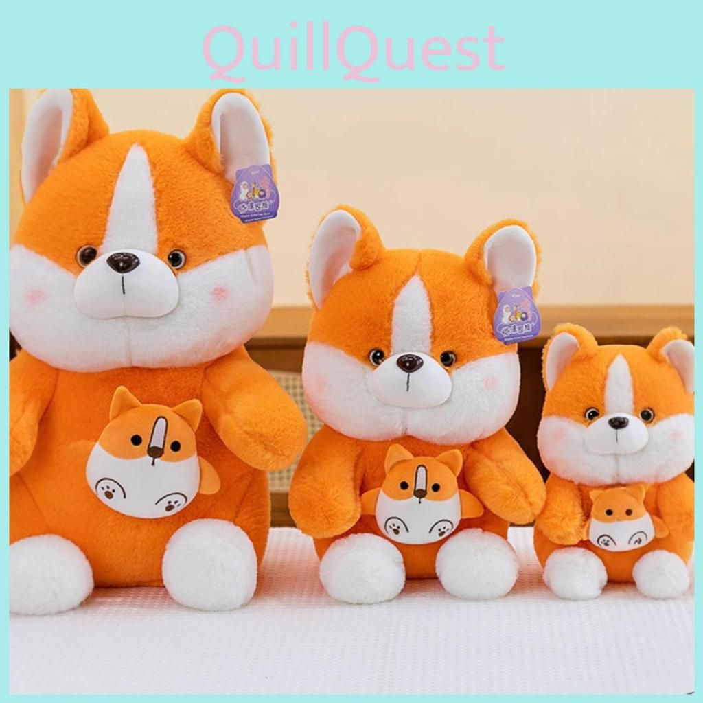 Toy Plush Animal Cartoon Fox Corgi Stuffed Doll Girl Children Birthday Gift