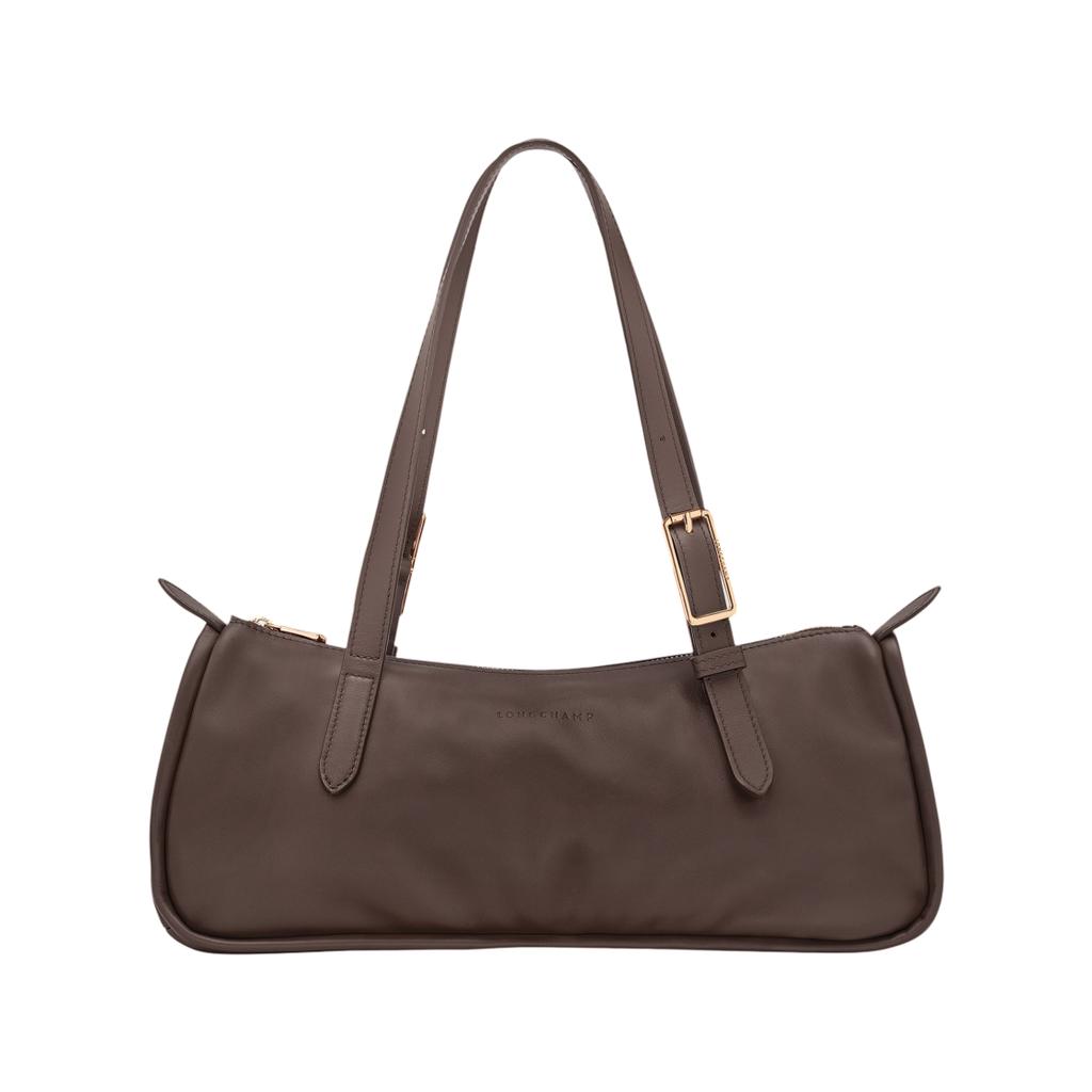 Longchamp Looong Letter Logo Adjustable Leather Shoulder Bag Women Shoulder Bag Brown 10369HJI002