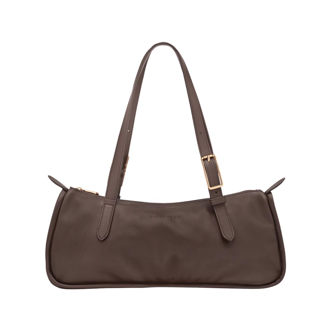 

Longchamp Looong Letter Logo Adjustable Leather Shoulder Bag Women shoulder bag Brown 10369HJI002 Basic Set (Bag+Dust Bag)
