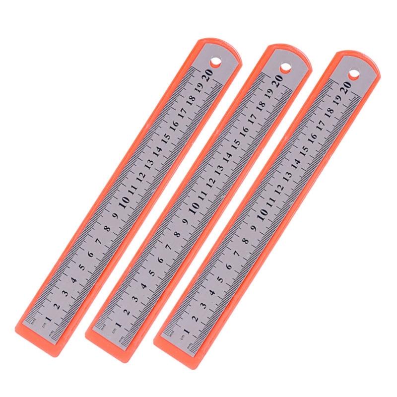 Stainless Straight Ruler Measuring Tools Stationery Drafting Accessory for School Office Home Architect Craft 15/20/30cm