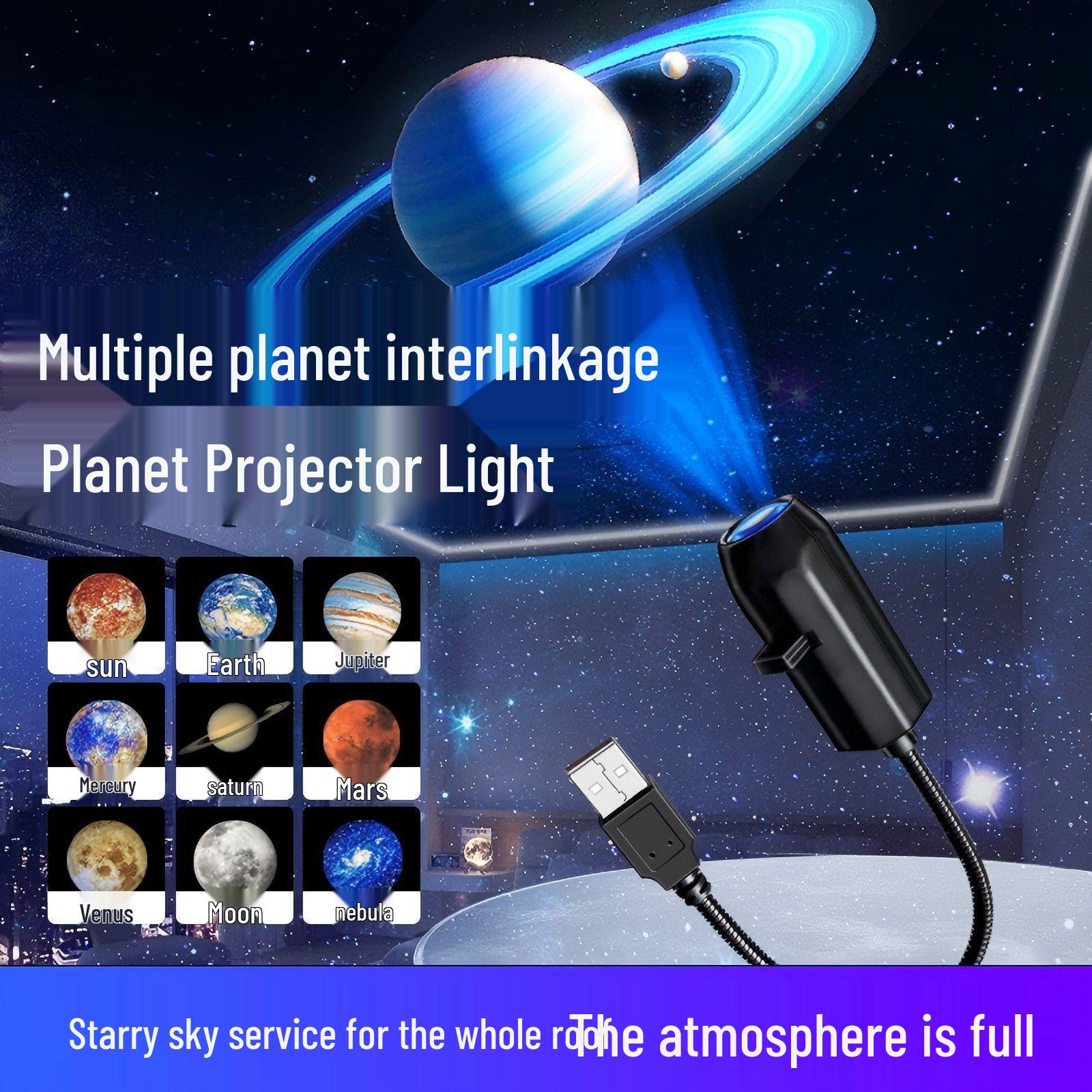 Starry Sky Moonlight Bedroom Projector - Creative Night Light & Internet Sensation Starry Sky Projector Light - 1 Slide