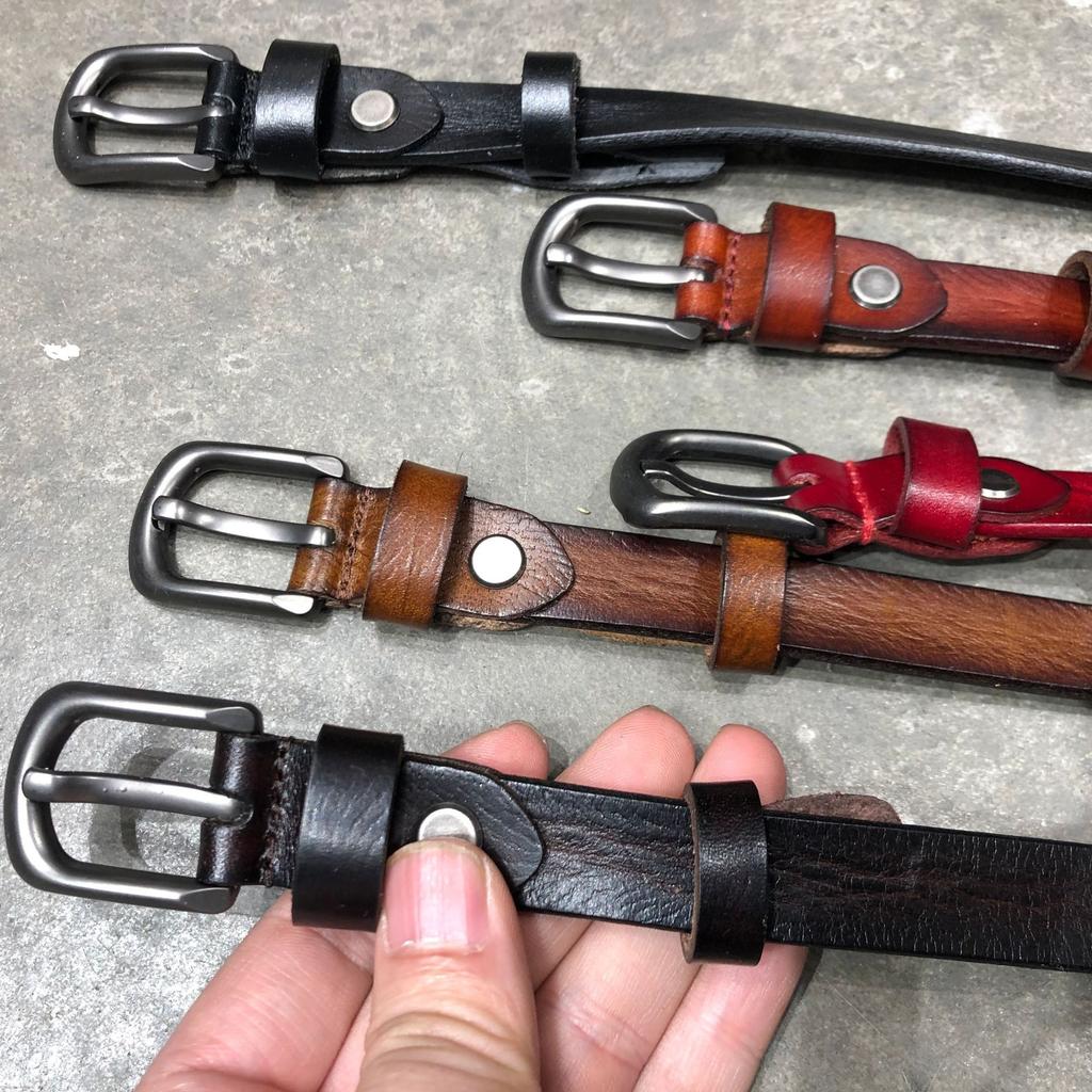 Genuine leather handmade top grain cowhide women's belt