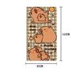 Cute Capybara Beach Towel Kawaii Animal Flat Print Microfiber Bath Towel for Kids Adults Summer Pool Travel Essentials