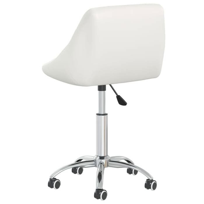 Maison Exclusive - Chaise pivotante de salle à manger Blanc Similicuir