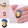 Trendy Cartoon Character Alloy Brooch Featuring Stylish Blue Haired Boy For Fashionable Decoration