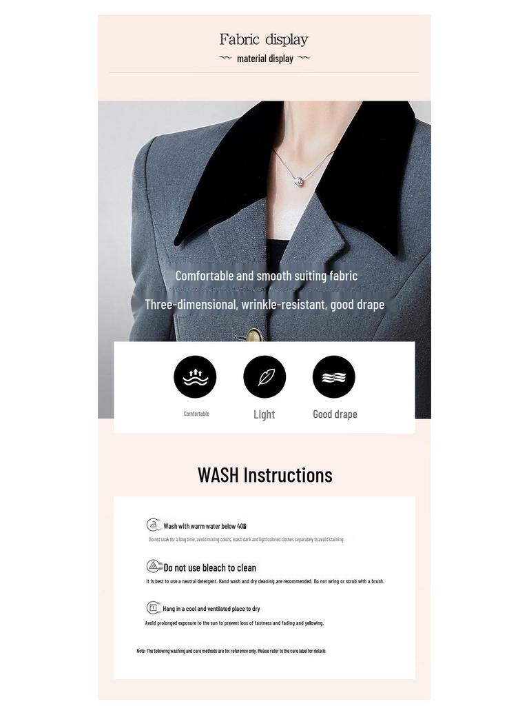 Autumn/Winter Elegant Two-Piece Casual Suit - High-Sense Blazer Jacket with Chic Style