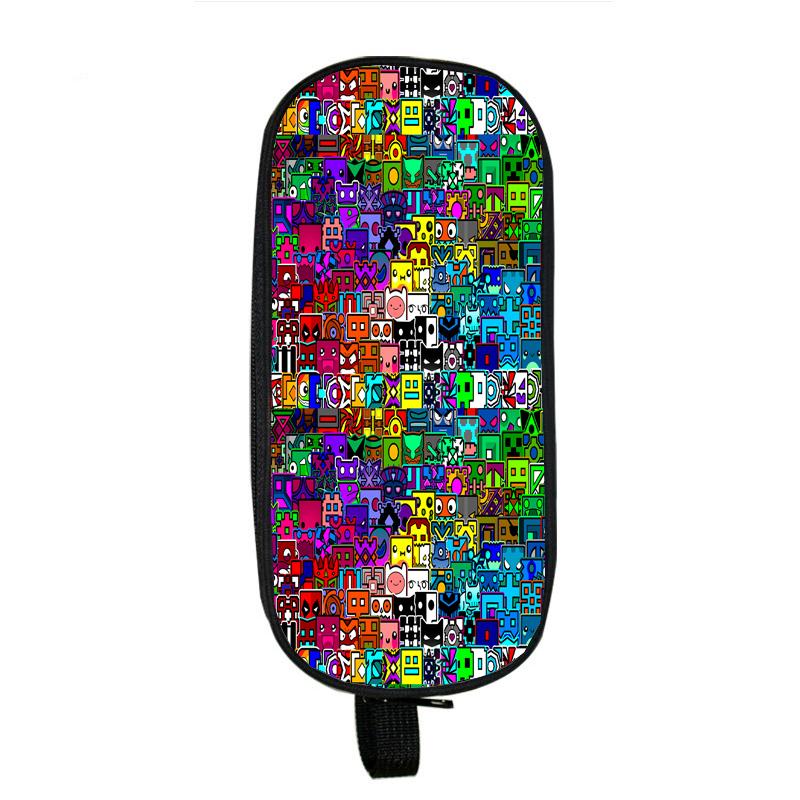 

Angry Geometry Dash пенал Kawaii пенал косметичка обратно в школу для девочек школьные принадлежности коробка для канцелярских принадлежностей 4