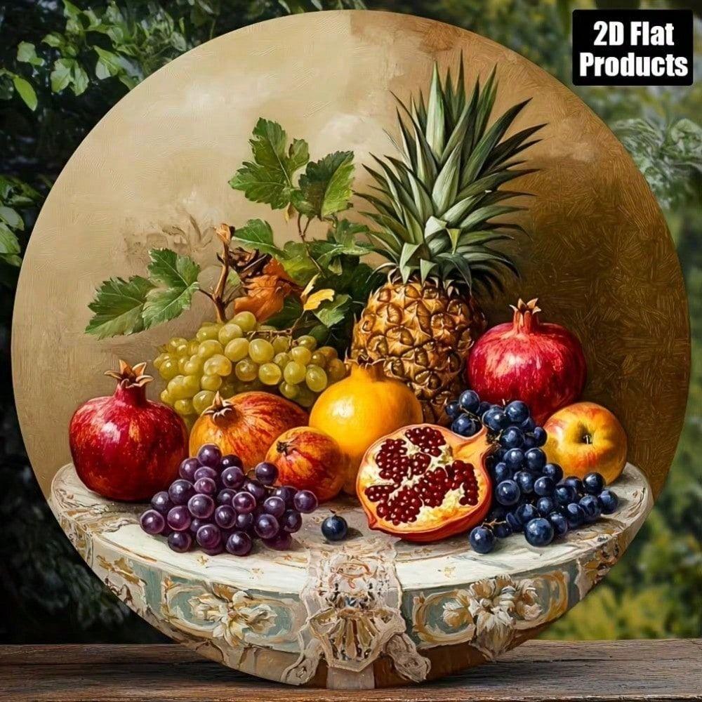 

Vintage Metal Tin Sign Fruit Kitchen Wall Decor