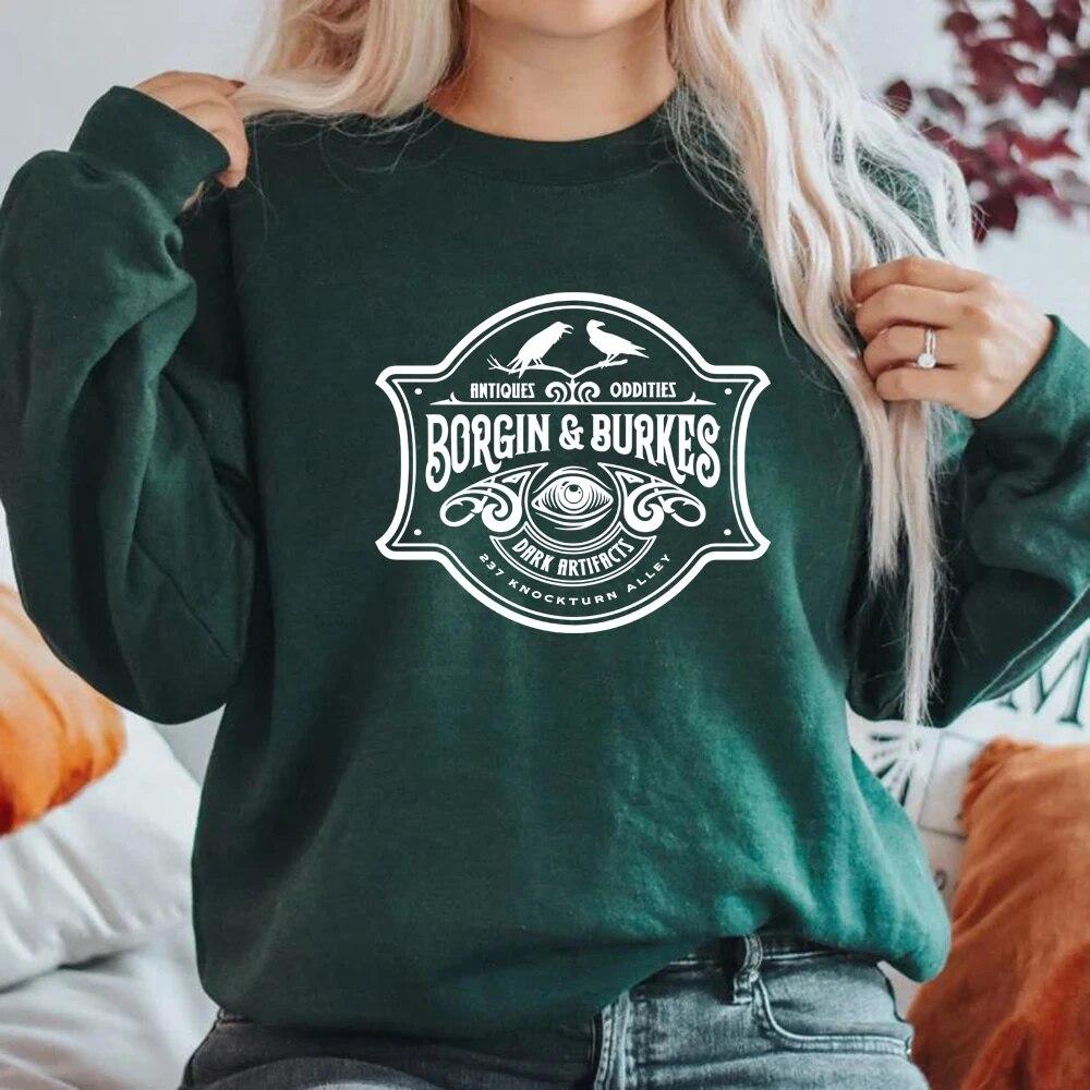 

Borgin and Burkes Sweatshirt Wizarding Artefacts Sweatshirt Wizard Sweater Women Graphic Hoodies Long Sleeve Crewneck Pullover Unisex