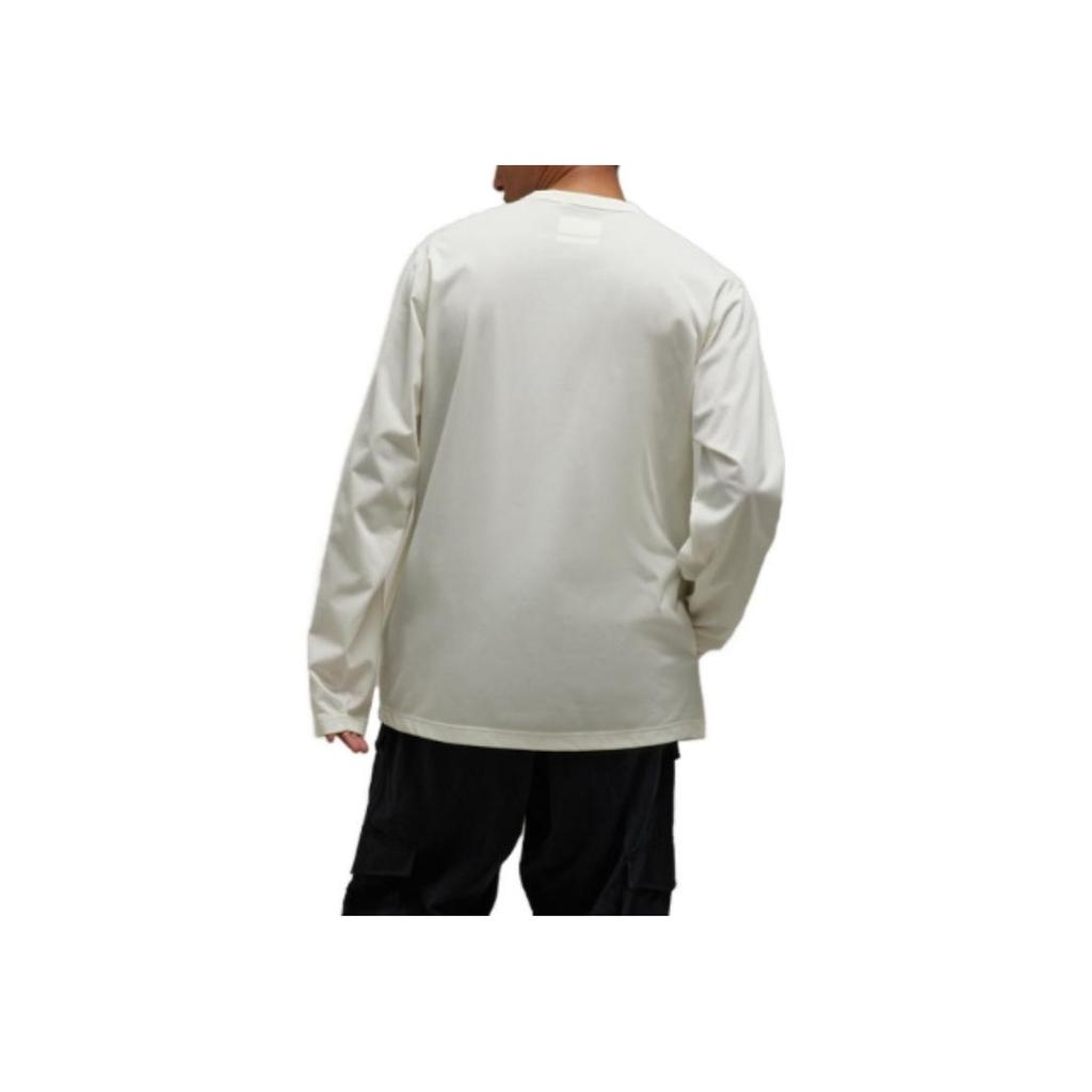 Y-3 FW23 Solid Color Crew Neck Loose Long Sleeve T-Shirt Unisex Tops White IQ1834