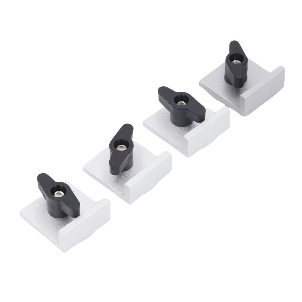 4pcs With Knobs Woodworking Stop Block Short Block Universal Stop Block For Routing