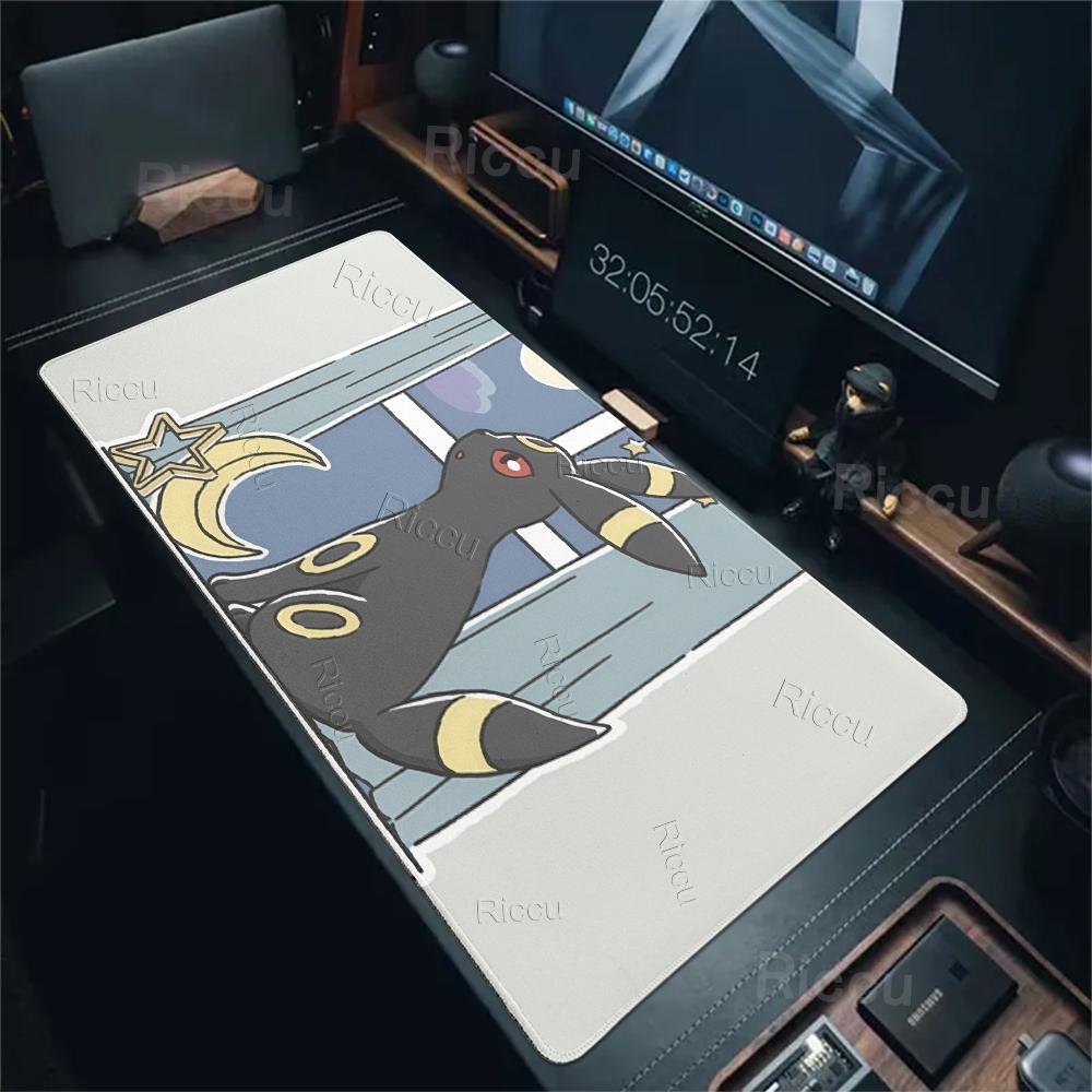 Mouse Pad Gaming Computer Accessories Eevee Pattern Mechanical Keyboard Rug XXL P-pokemon Desktop Carpet Kawaii Rubber Tablemats