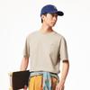 Li Ning China Color Series Solid Color Breathable Versatile Loose Short Sleeve T-Shirt Men T-Shirts Stone-Lotus-Brown AHSV145-2