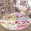 1pc DoReMi2 Print Round Carpet Chair Round Carpet Suitable for Bedroom Living Room Home Decorative Carpet