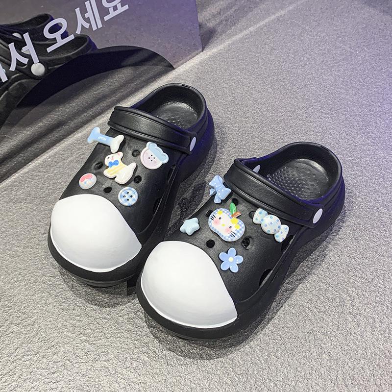 2025 new thick-soled hole shoes for women to wear in summer to increase the height of non-slip eva deodorant work cool slippers for women